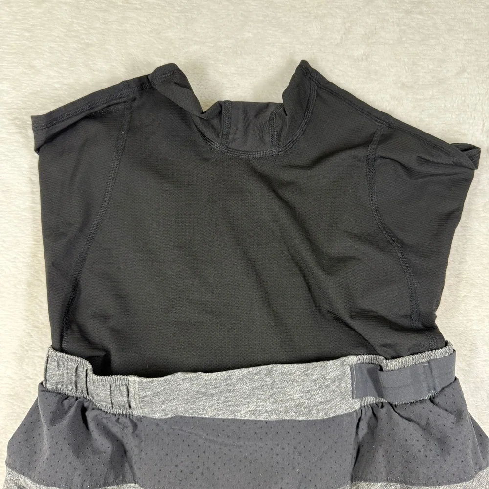 Lululemon Surge Short 6 Mens Small Heathered Black Gray Running Athletic Liner